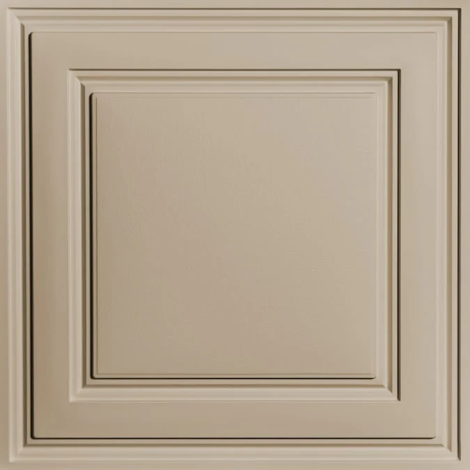 Ceilume 2-ft x 2-ft Stratford Feather-Light Latte PVC Drop Ceiling Tile (10-Pack, 40-sq ft / Case)