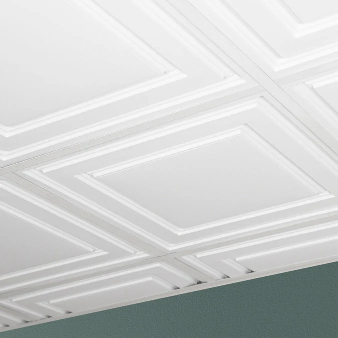 Ceilume 2-ft x 2-ft Stratford Feather-Light White PVC Drop Ceiling Tile (10-Pack, 40-sq ft / Case) - Image 3