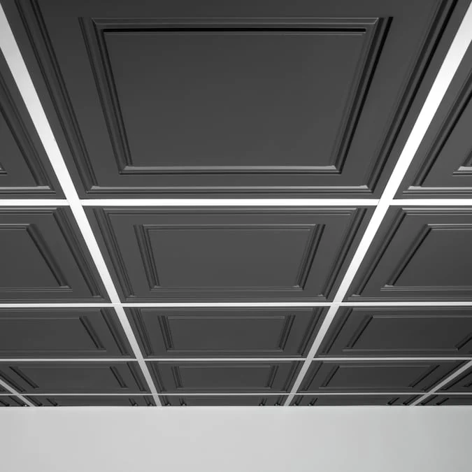 Ceilume EZ-On Grid Cover Kit- Onyx 36-pack 24-in 53-sq ft PVC Black Cover Kit - Image 3