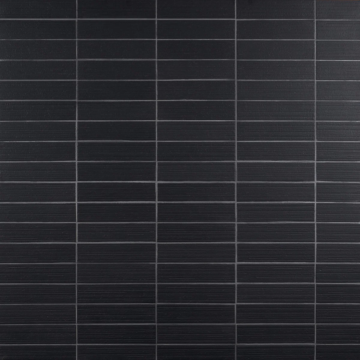 Charlotte Charcoal Black 3x10 Textured Matte Ceramic Subway Tile - Lux Tile - Image 5