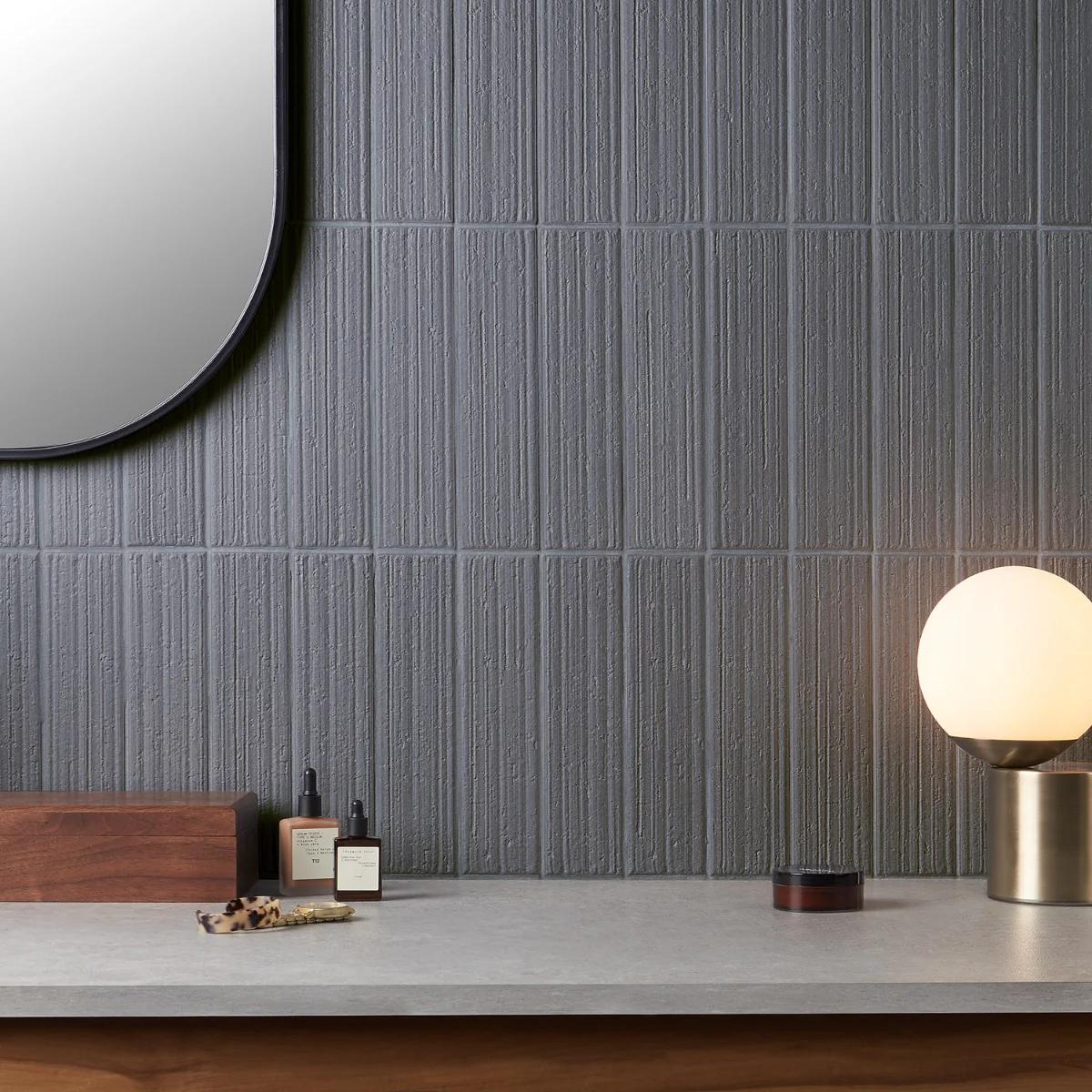 Charlotte Moon Gray 3x10 Textured Matte Ceramic Subway Tile - Image 5