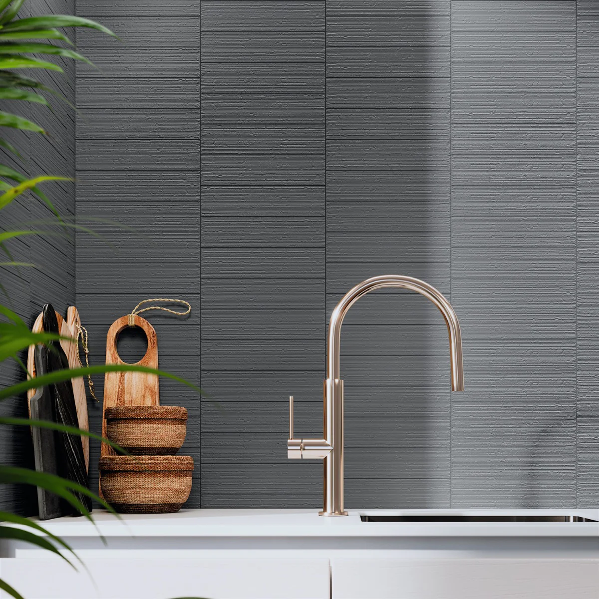 Charlotte Moon Gray 3x10 Textured Matte Ceramic Subway Tile - Image 6