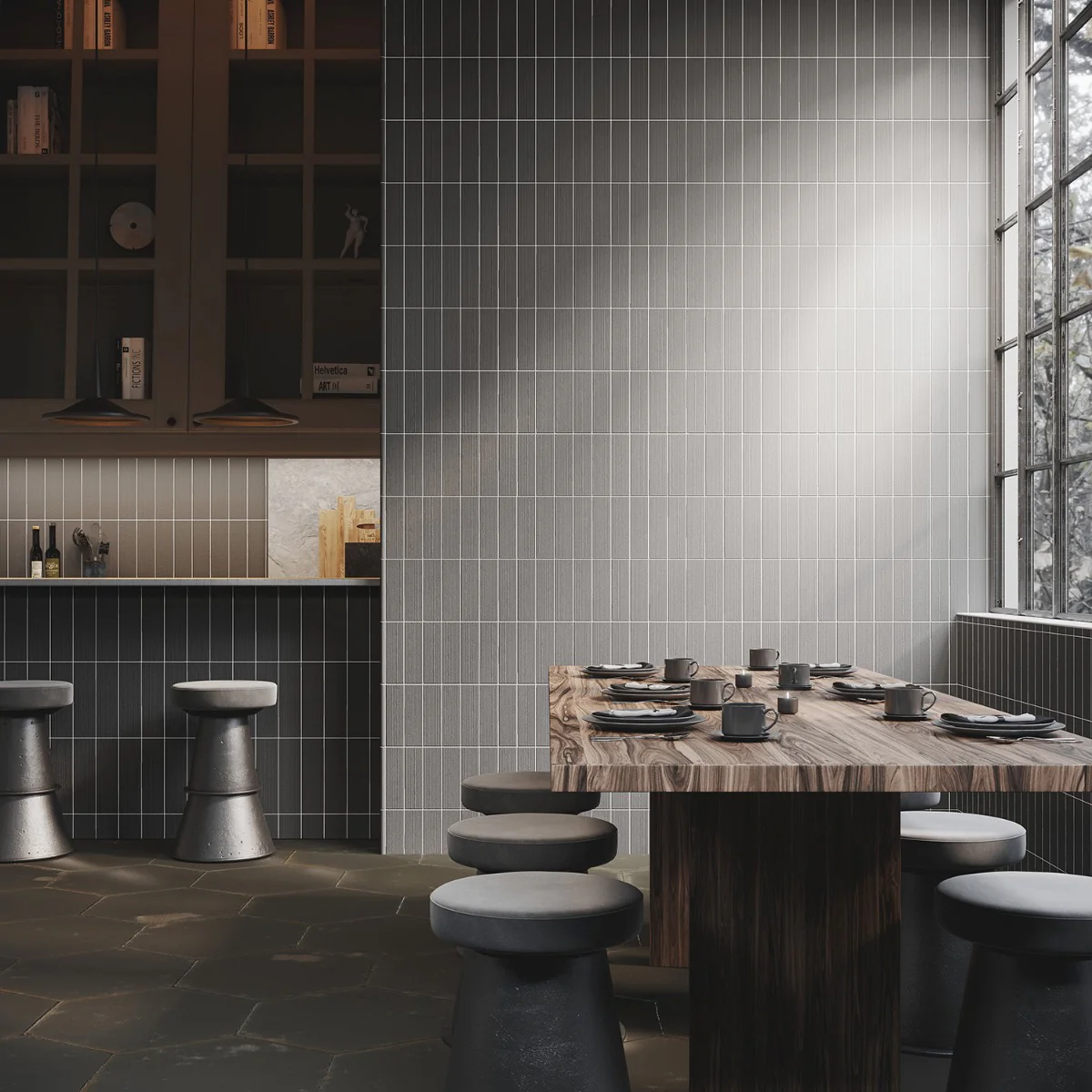 Charlotte Moon Gray 3x10 Textured Matte Ceramic Subway Tile - Image 9