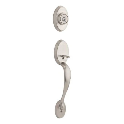 Chelsea Satin Nickel Single Cylinder Door Handleset with Juno Door Knob Featuring SmartKey Security - Image 8