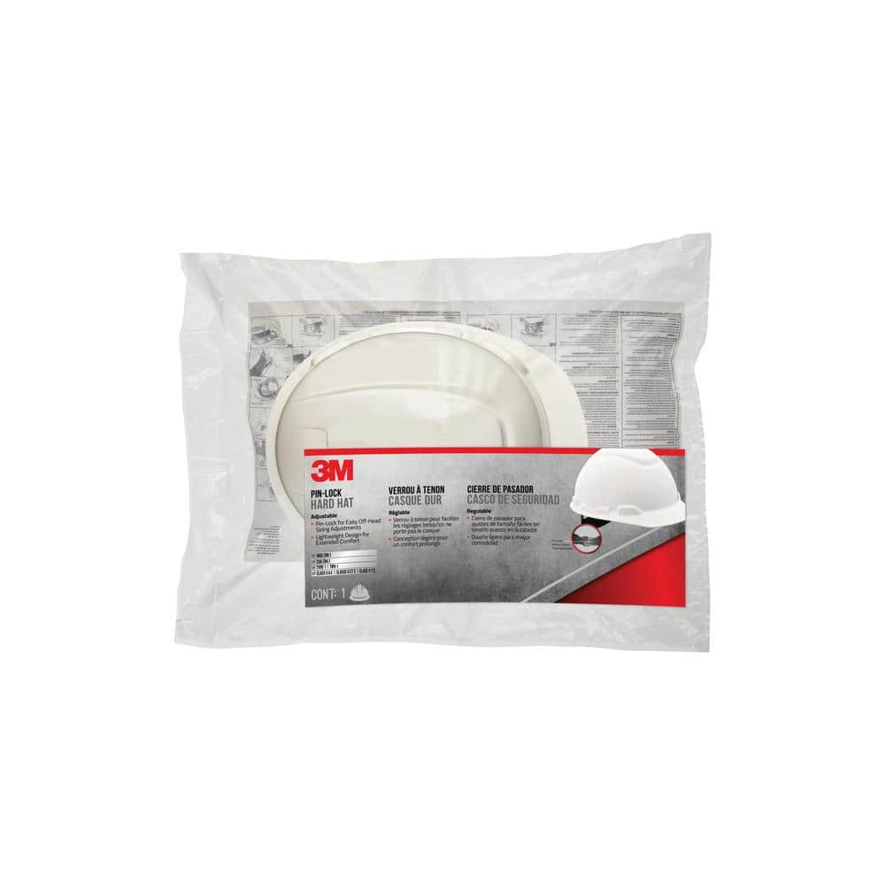 3M Quick Adjusting Ratchet Hard Hat, White Non‑Vented, Pinlock Suspension (CHH-P-W12) - Image 4