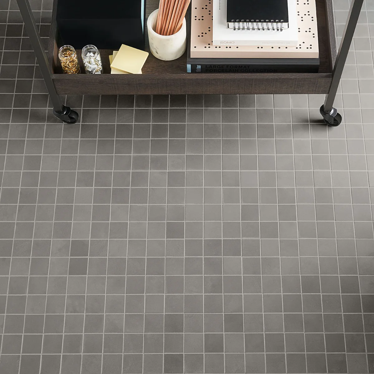 Clay Awake Gray 2x2 Matte Porcelain Mosaic Tile - Lux Tile - Image 3
