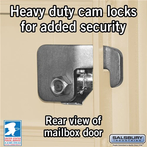 Cluster Box Unit with 13 Doors and Parcel Locker in Sandstone with USPS Access - Image 4