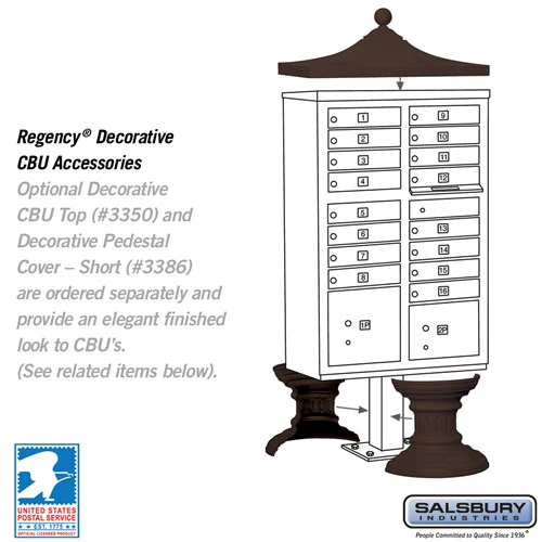 Cluster Box Unit with 8 Doors and 2 Parcel Lockers in Bronze with USPS Access - Image 10