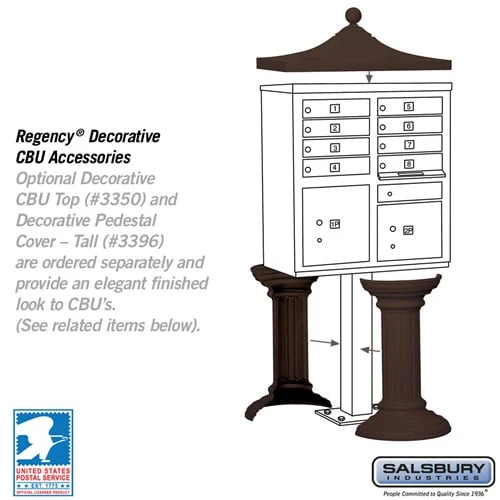 Cluster Box Unit with 8 Doors and 2 Parcel Lockers in Bronze with USPS Access - Image 5