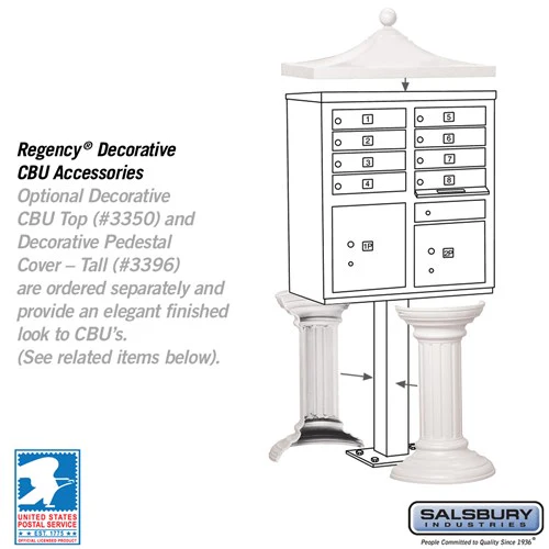 Cluster Box Unit with 8 Doors and 2 Parcel Lockers in White with USPS Access - Image 5