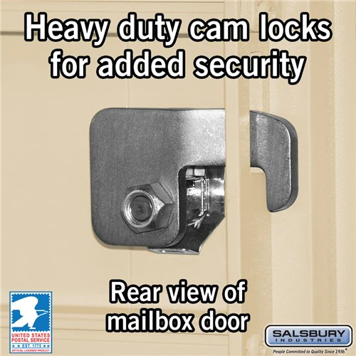 Cluster Box Unit with 8 Doors and Parcel Lockers in Sandstone with USPS Access - Image 4
