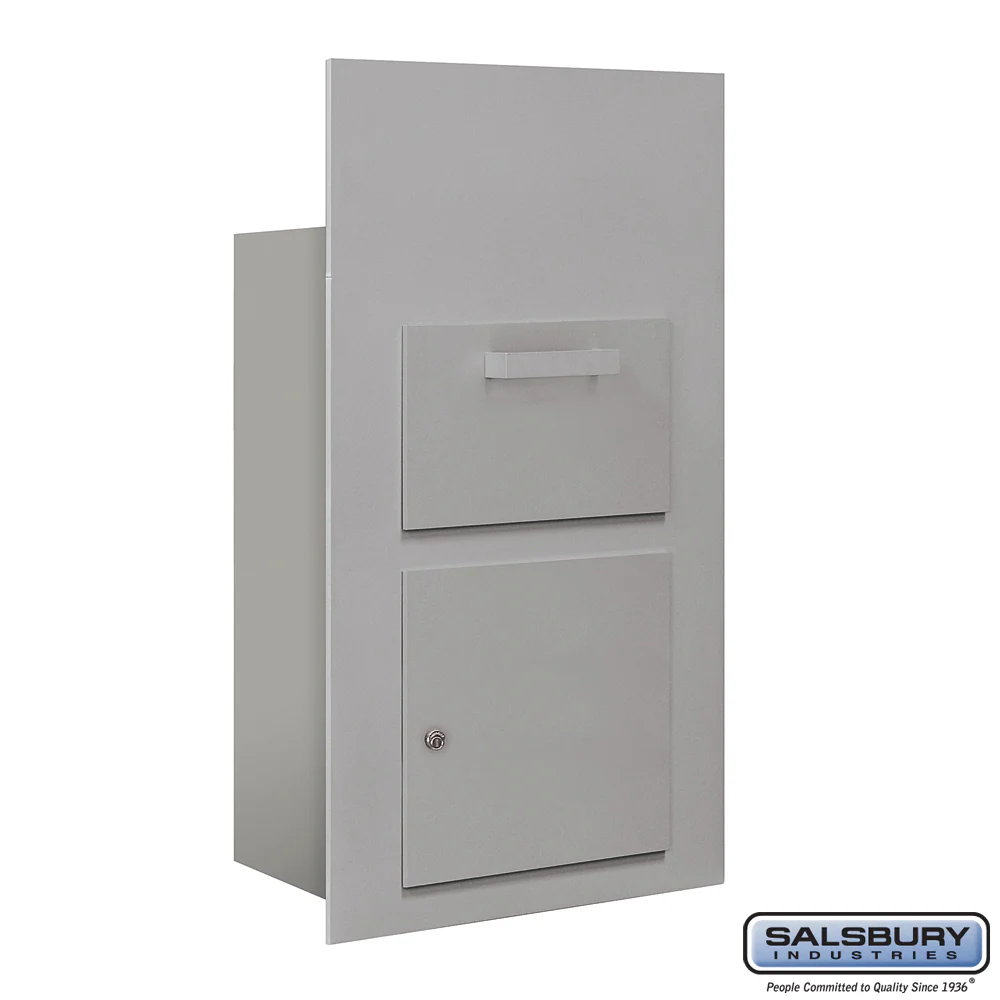 Collection Unit for 6 Door High Mailbox Units - Aluminum - Front Loading - Private Access