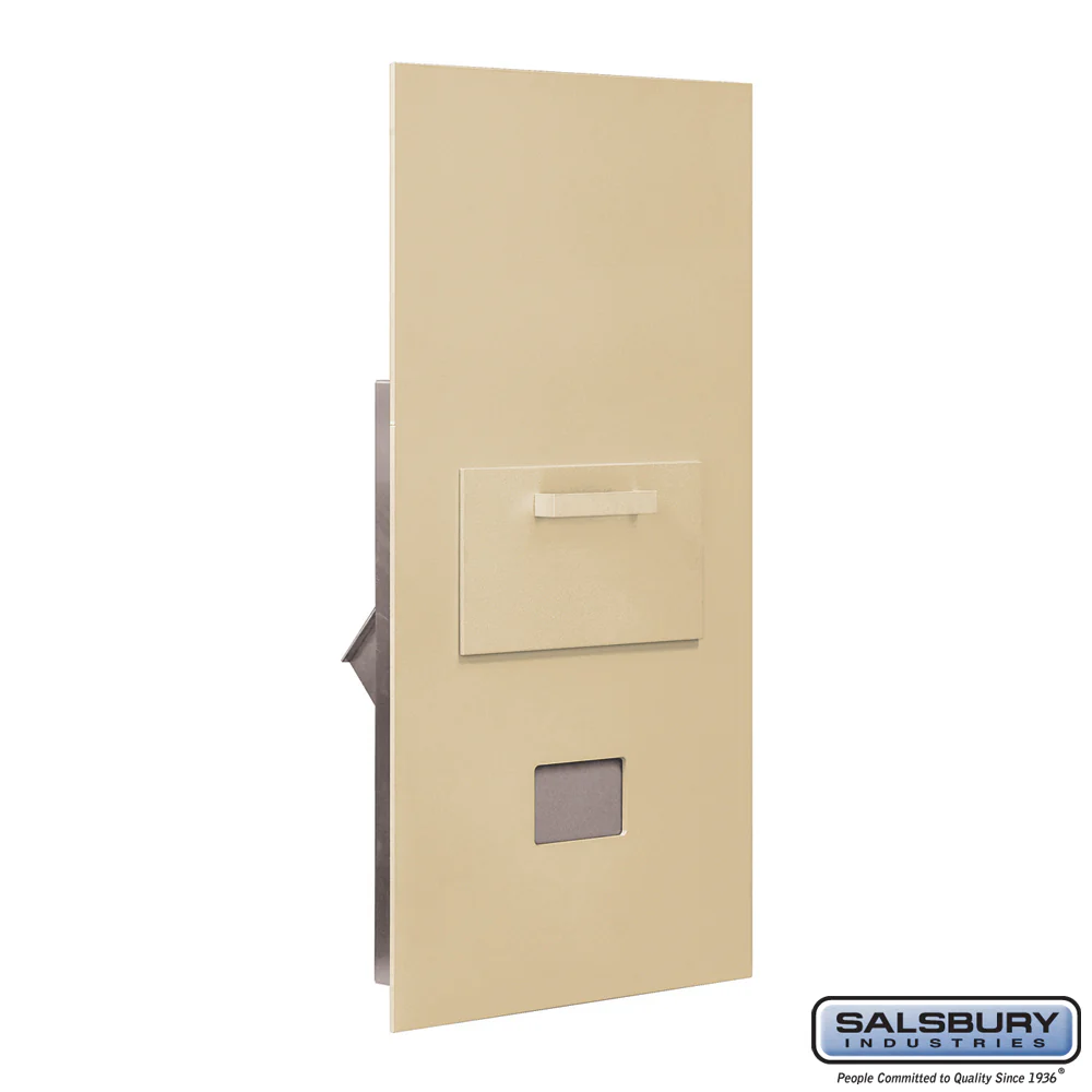 Collection Unit for 7-Door High 4B+ Mailbox Units - Sandstone - Rear Loading - Private Access