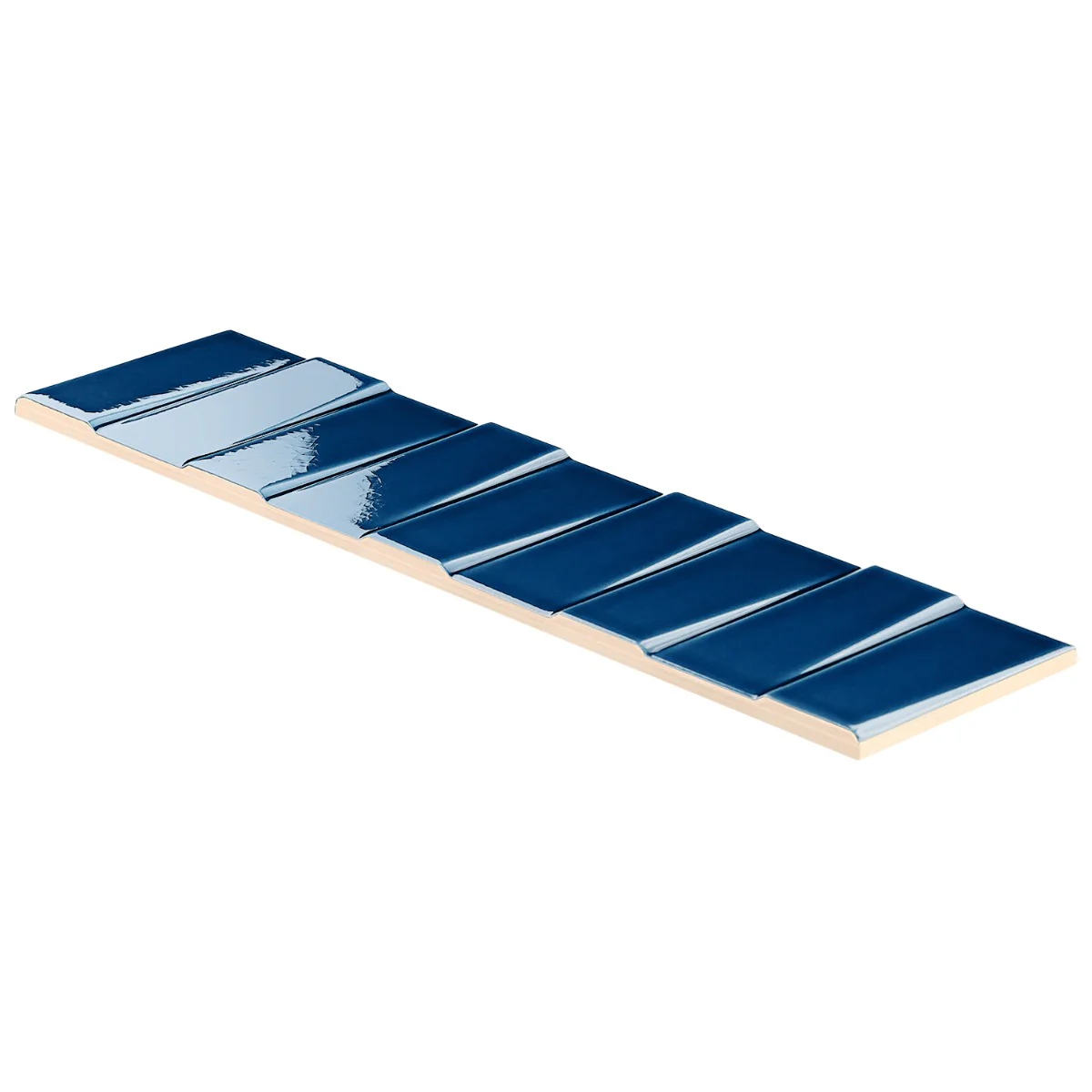 Colorplay Steps Nautical Blue 4.5x18 Crackled Glossy Ceramic Tile - Image 4