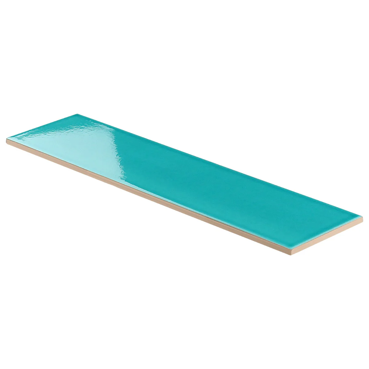 Colorplay Teal Green 4.5x18 Crackled Glossy Ceramic Tile by Lux Tile - Image 4