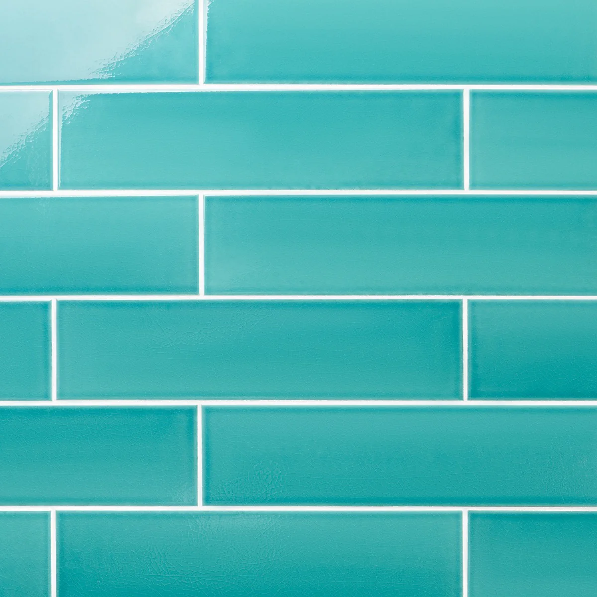 Colorplay Teal Green 4.5x18 Crackled Glossy Ceramic Tile by Lux Tile - Image 7