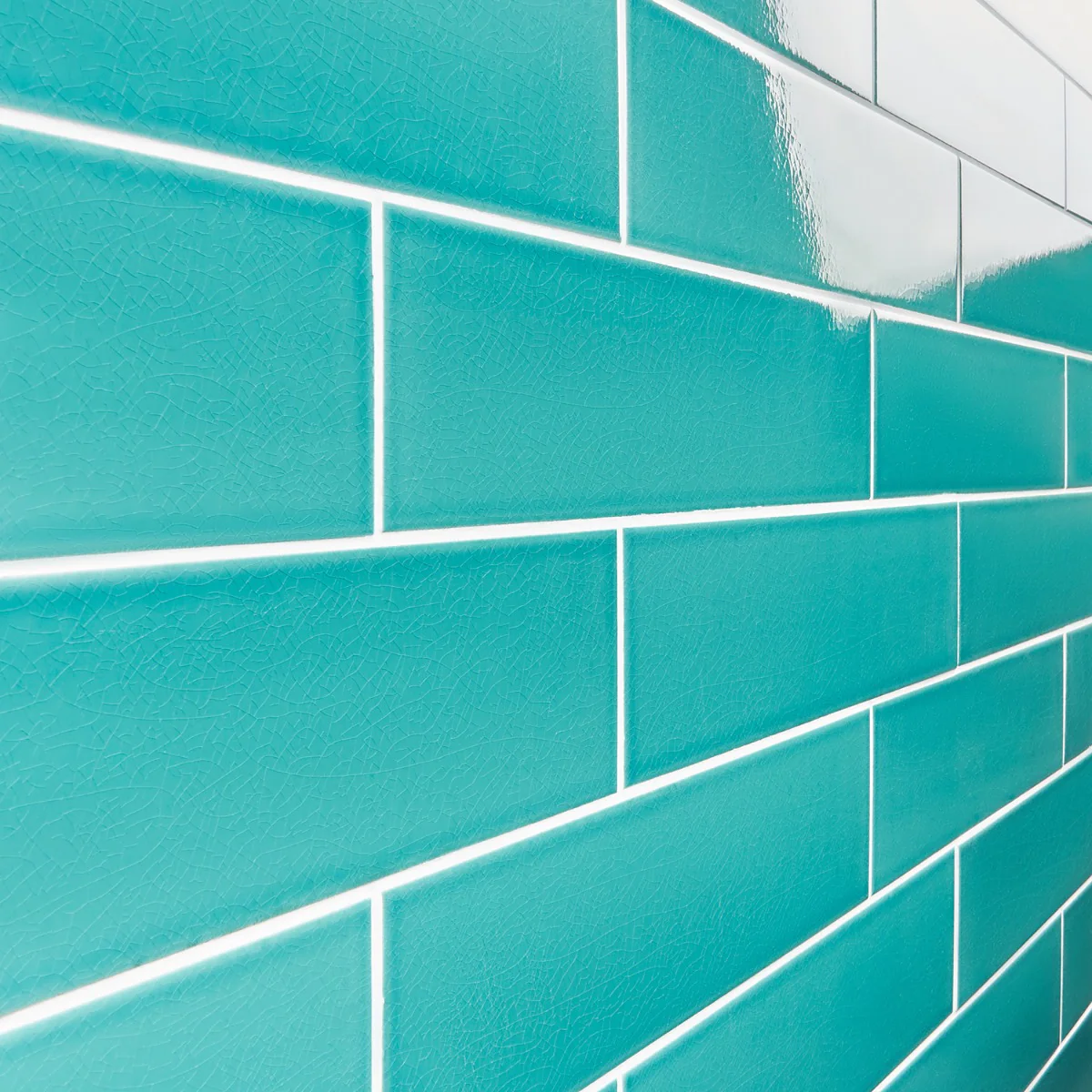Colorplay Teal Green 4.5x18 Crackled Glossy Ceramic Tile by Lux Tile - Image 8