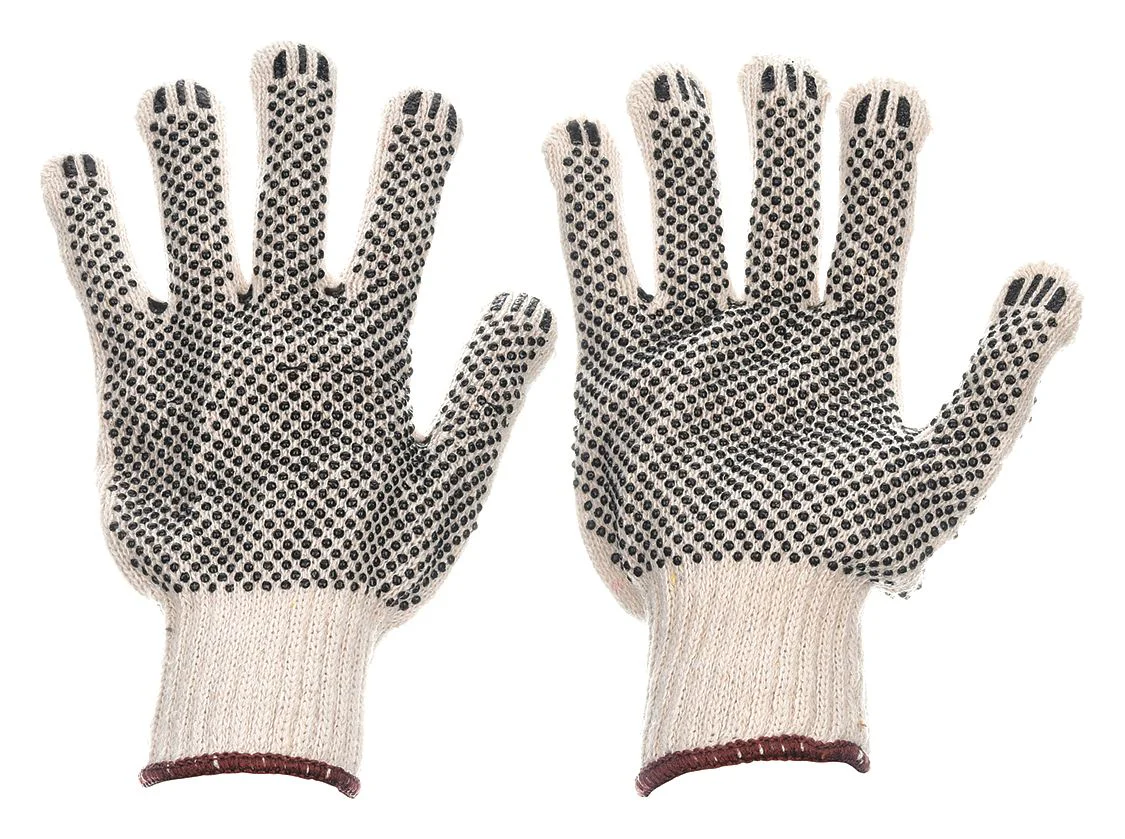 CONDOR 2XL PVC Dotted Palm Knit Gloves for General Use