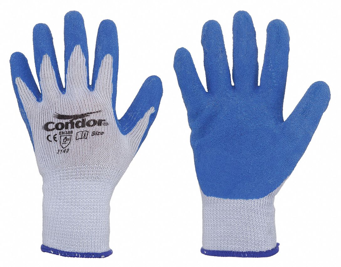 CONDOR Latex Coated Gloves L - Rough, Durable, Non-Slip Grip