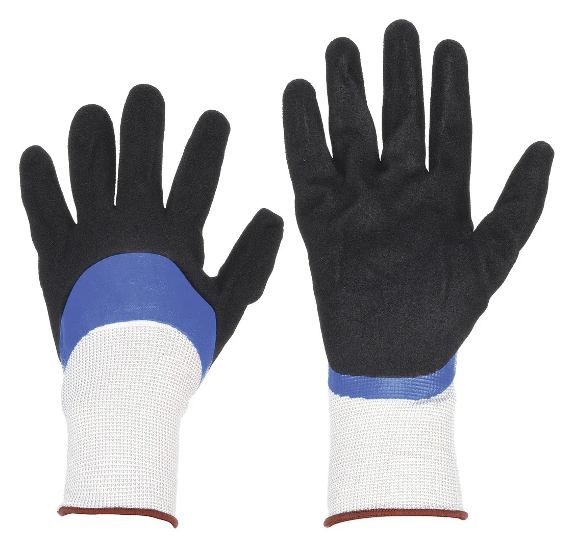 CONDOR Nitrile Coated Gloves, Size M, ANSI Abrasion Level 4