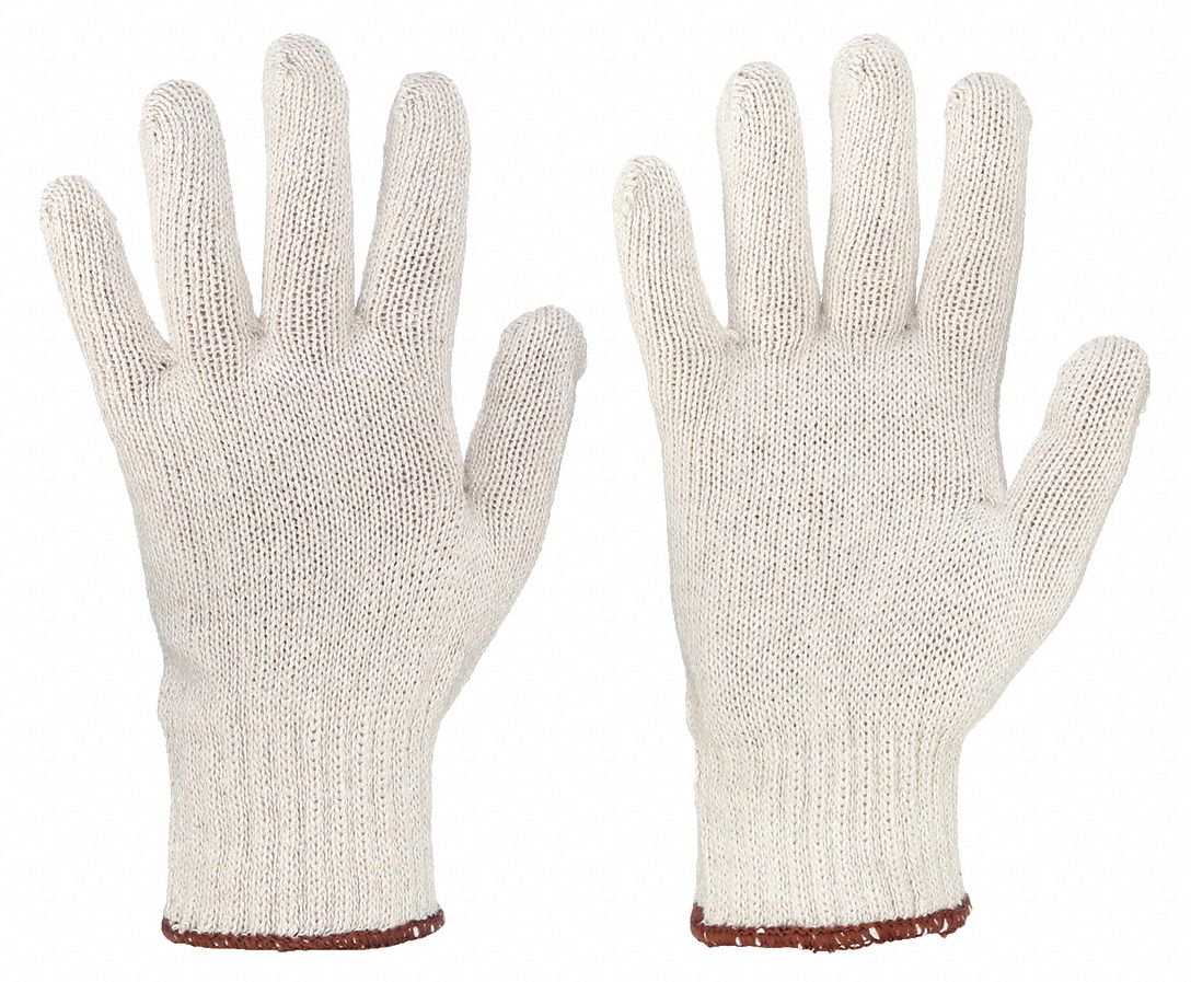 CONDOR XL Uncoated Cotton Knit Gloves - Full Finger, Knitted Cuff