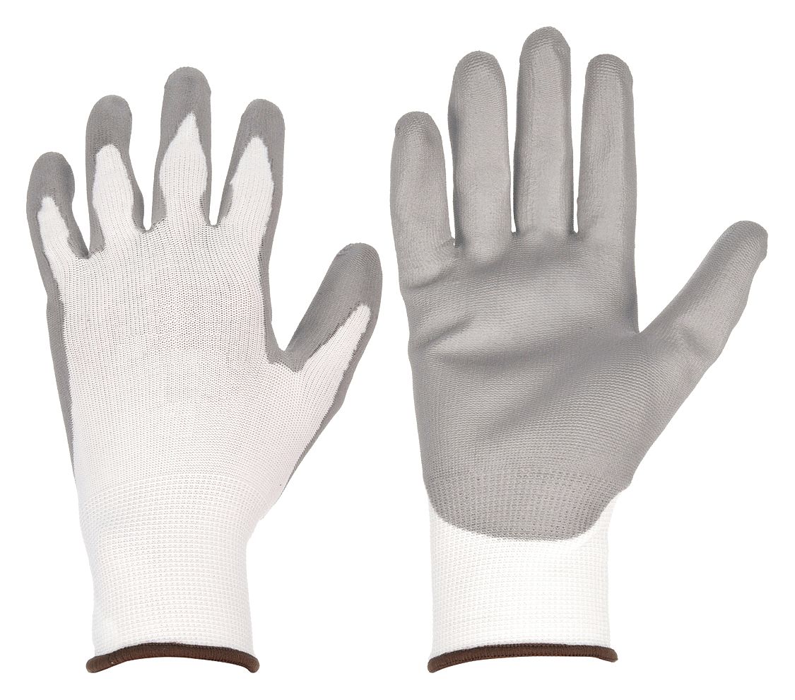 CONDOR Medium Coated Gloves: Palm Dipped Polyurethane, ANSI Level 3 Abrasion Resistance