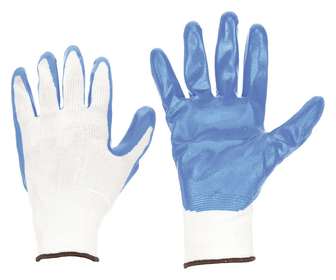 CONDOR Nitrile Palm Coated Gloves - Small, ANSI Abrasion Level 4
