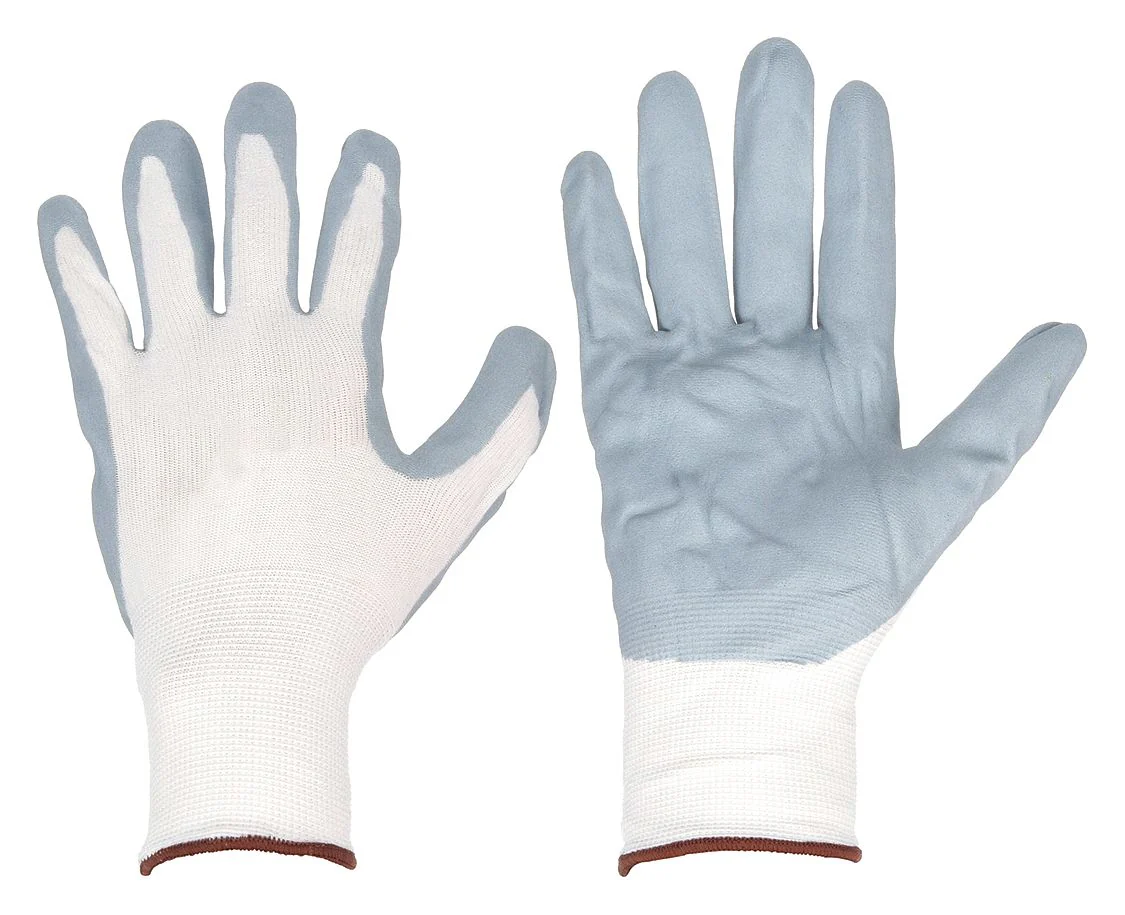 CONDOR Nitrile Foam Coated Gloves - L (9), Full Finger, Level 4 Abrasion Resistance