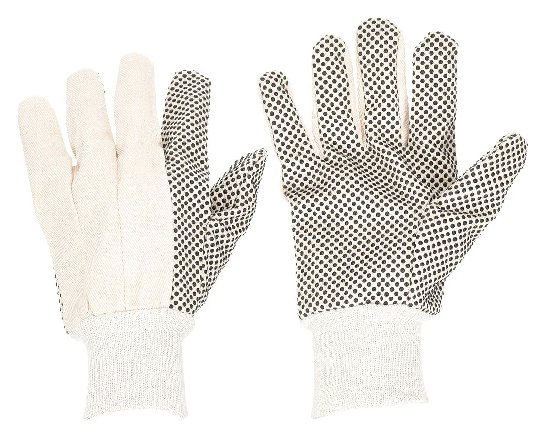 CONDOR PVC Dotted Knit Gloves, Full Finger, Large