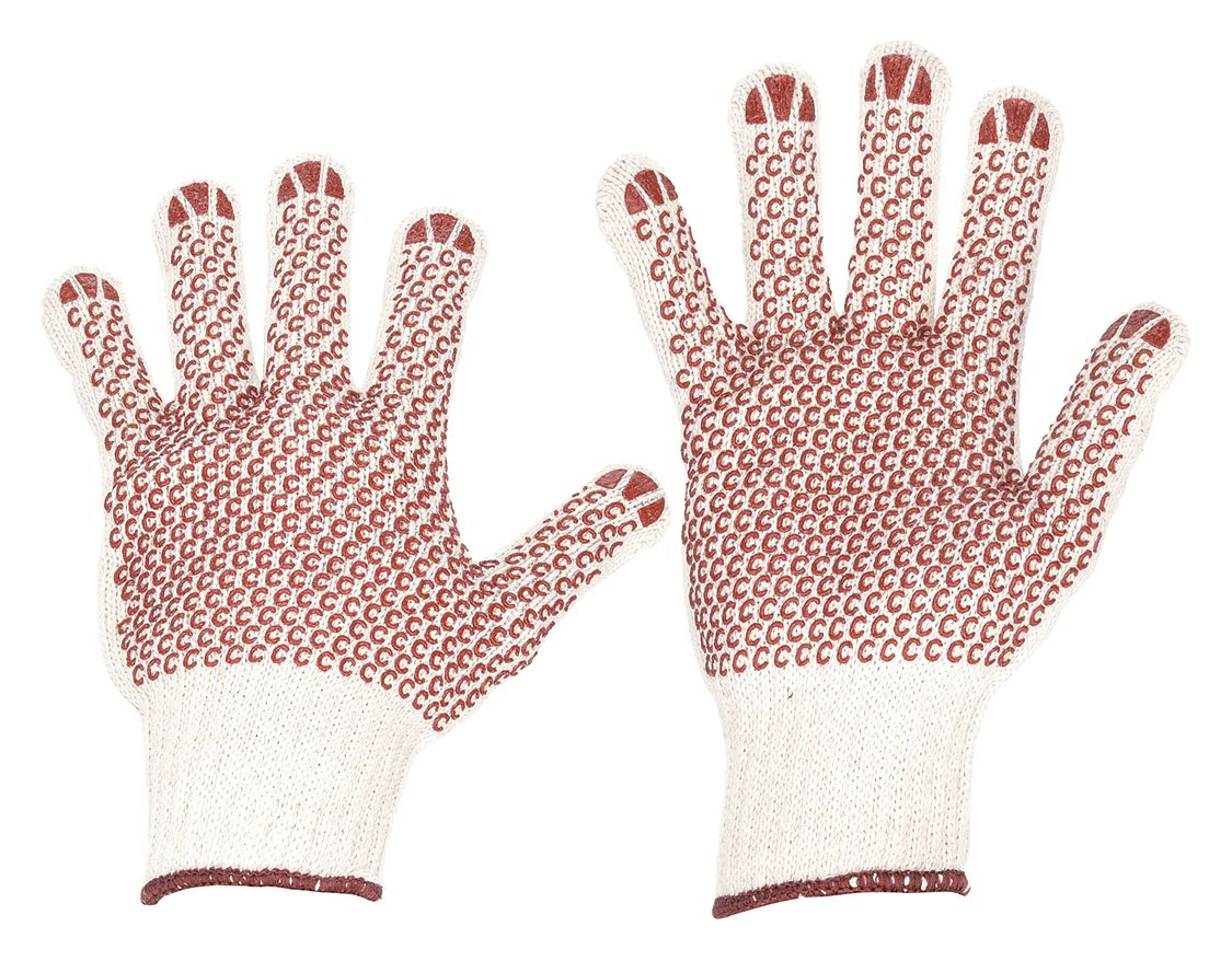 CONDOR XL Knit Gloves: Dotted PVC Coating for Secure Grip