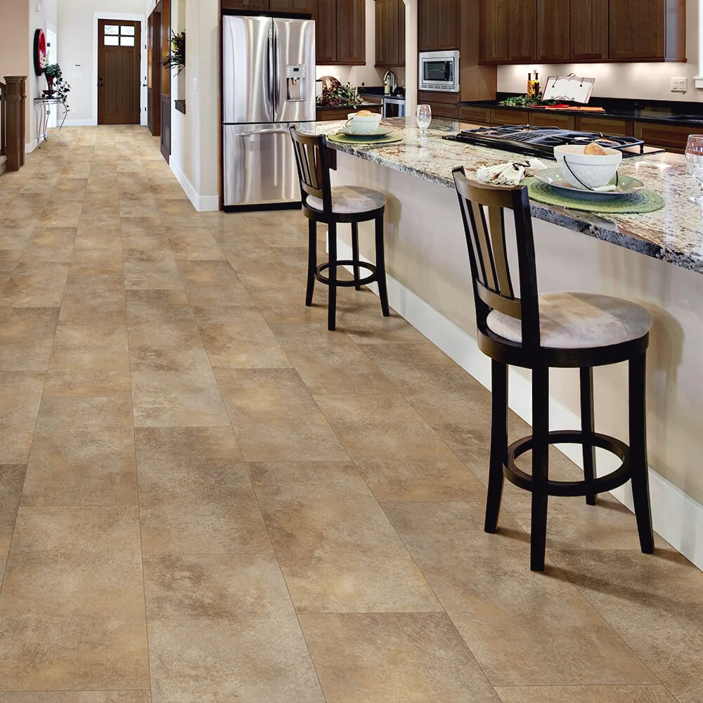 Congoleum AirStep Evolution Casa Nova Sheet Vinyl, Desert View Bronze, 12-ft W x Cut-to-Length, Stone Look, Low-Gloss, 13-mil Wear Layer - Image 2