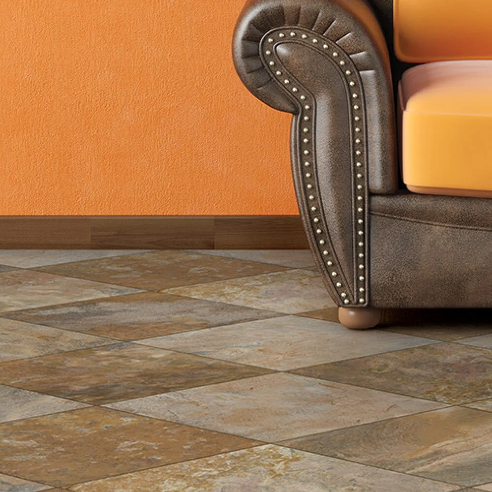 Congoleum AirStep Plus Crossing 12-ft W Cut-to-Length Haley's Comet Stone Look Low-Gloss Sheet Vinyl Flooring - Image 3