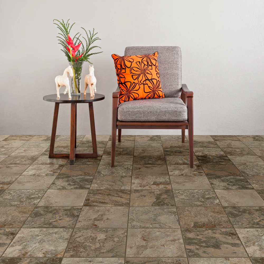Congoleum ArmorCore Canyon View 12-ft W Cut-to-Length Adobe Shadow Stone Look Low-Gloss Finish Sheet Vinyl - Image 2