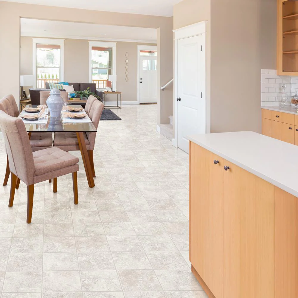 Congoleum ArmorCore LC Santa Cruz 12-ft W Cut-to-Length Down Pillow Stone Look Low-Gloss Sheet Vinyl Flooring - Image 2
