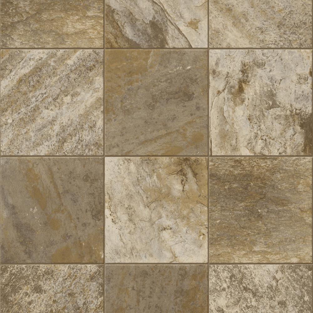 Congoleum ArmorCore LC Valley Path 12-ft W Cut-to-Length Sandy Brown Stone Look Low-Gloss Sheet Vinyl Flooring