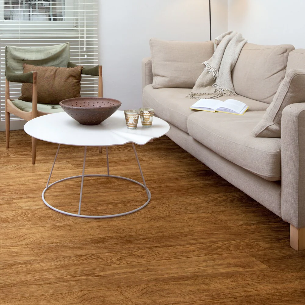 Congoleum ArmorCore Oak Run 12-ft W Cut-to-Length Marsh Brown Wood Look Low-Gloss Finish Sheet Vinyl - Image 2
