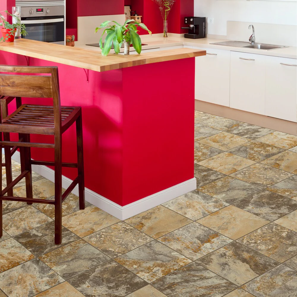 Congoleum ArmorCore Pro Canyon View 12-ft W Cut-to-Length Adobe Rust Stone Look Low-Gloss Finish Sheet Vinyl - Image 2
