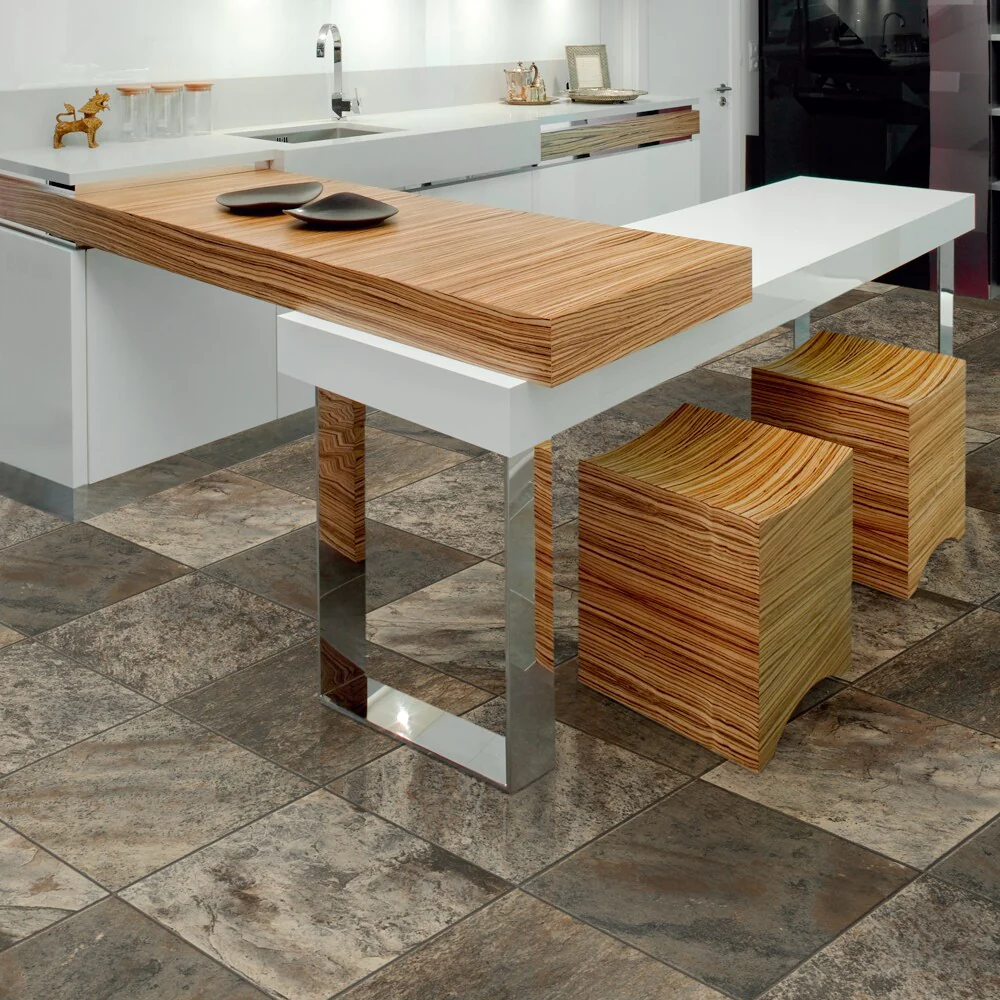 Congoleum ArmorCore Pro Valley Path 12-ft W Cut-to-Length River Silt Stone Look Low-Gloss Finish Sheet Vinyl - Image 2