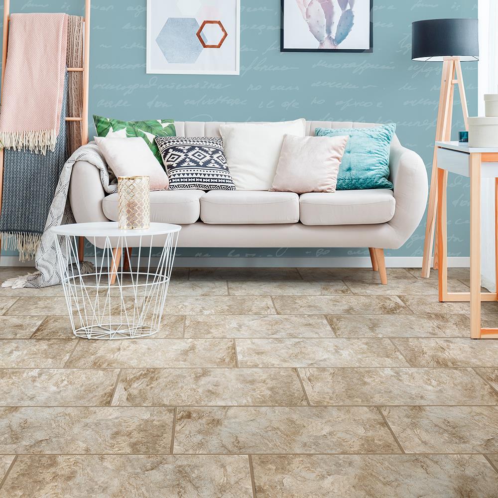Congoleum DuraStone Elemental Summer Breeze 12-in x 24-in Groutable Water Resistant Luxury Flooring (20-sq ft) - Image 2