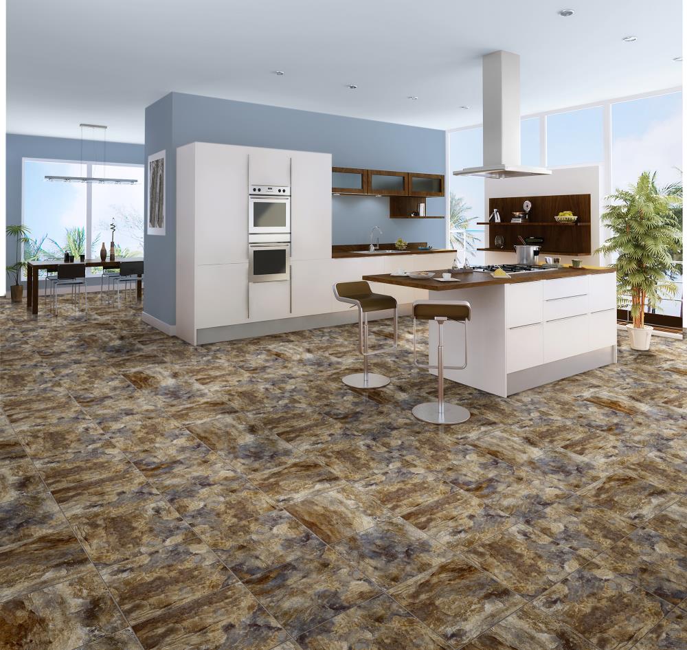 Congoleum DuraStone Elements Fossil Vinyl Tile Sample - Image 2