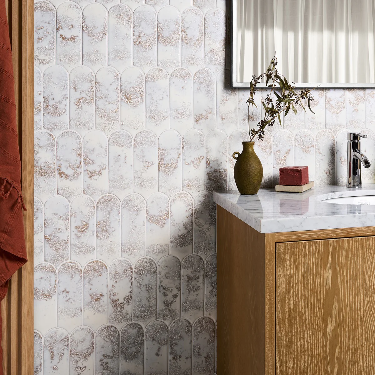 Corali Reef White 3x9 Textured Satin Ceramic Tile - Lux Tile - Image 5