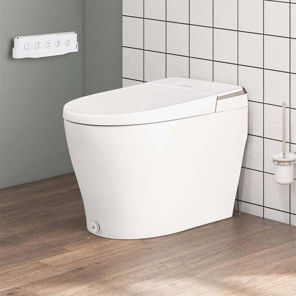 Costway Smart Elongated Bidet Toilet with 4-Level Heating & Auto Functions - Image 10