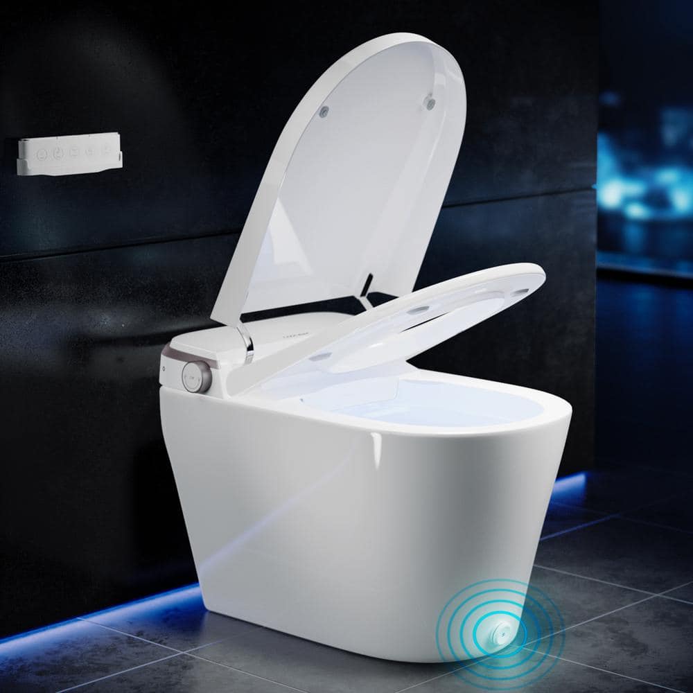 Costway Smart Elongated Bidet Toilet with 4-Level Heating & Auto Functions - Image 3