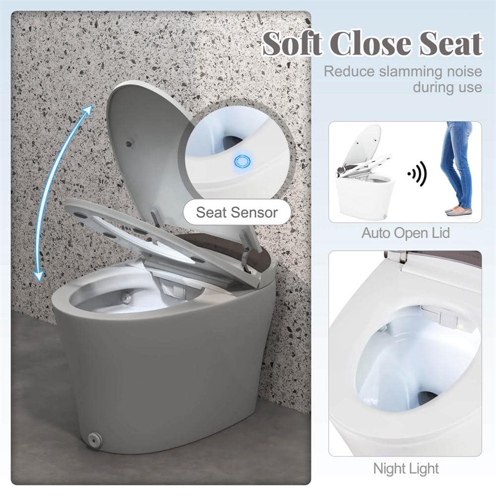 Costway Smart Toilet Round Bidet with 1000 Gram MaP Flushing Score - Image 8