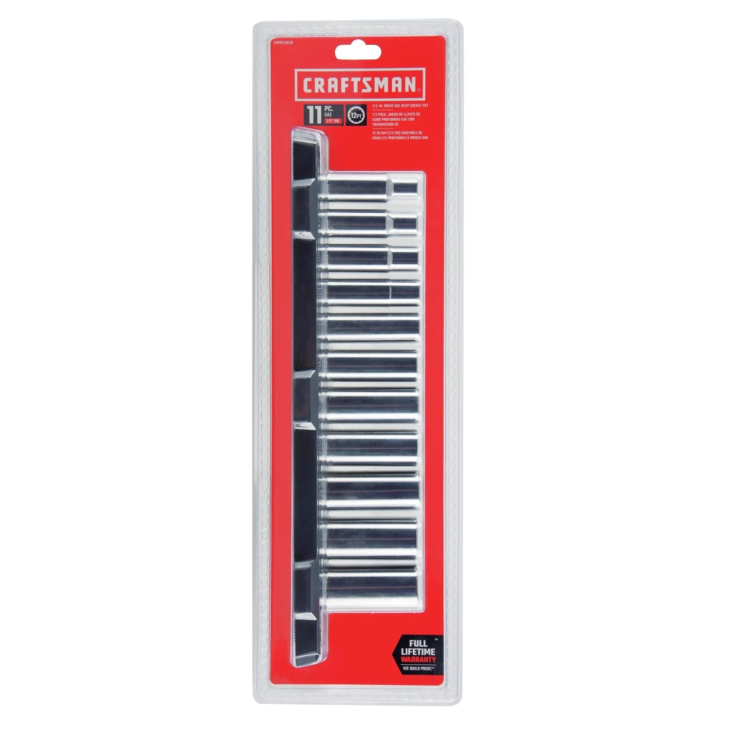 Craftsman 1/2 in. Drive SAE 12 Point Deep Socket Set, 11 pc - Image 3