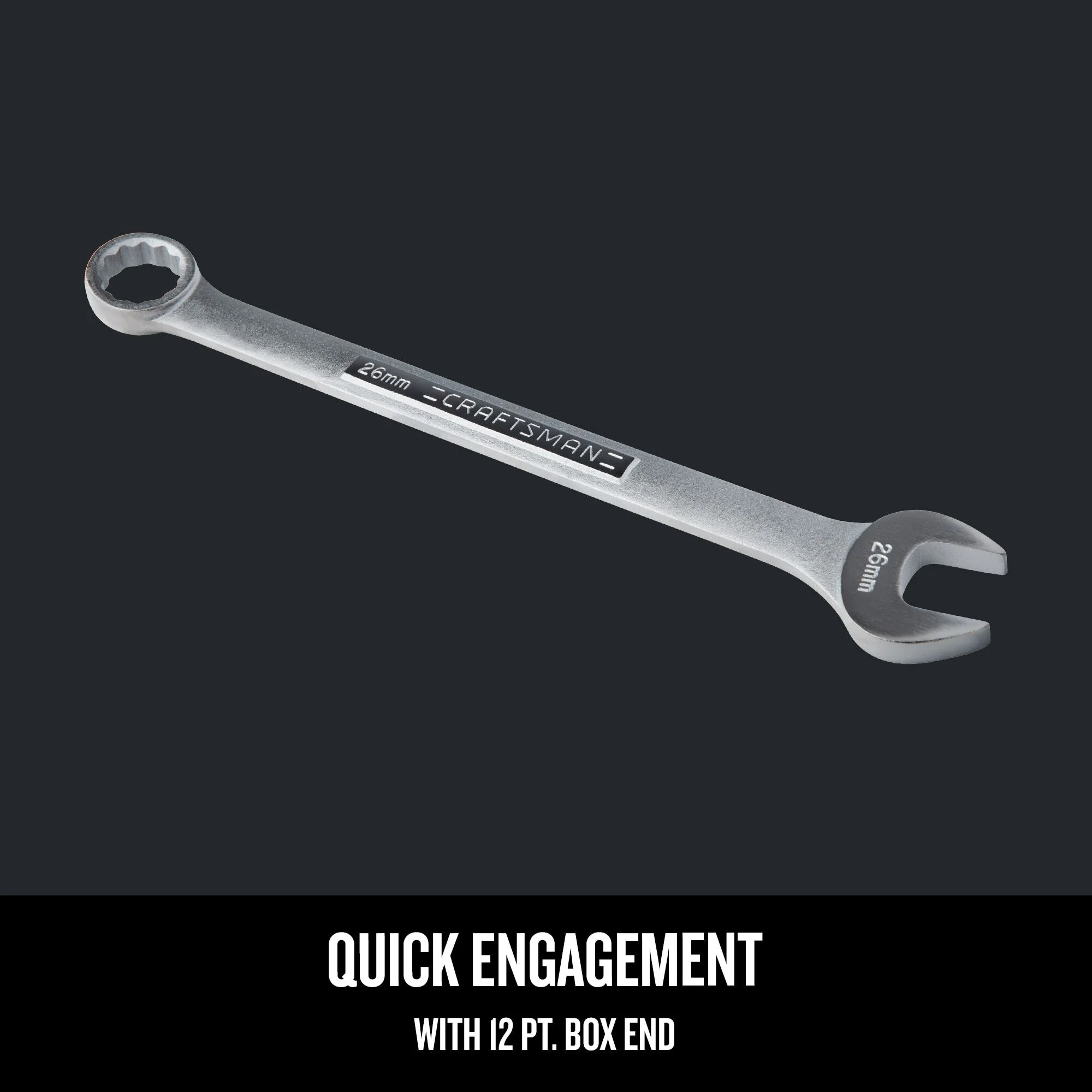 Craftsman 1/2 in. SAE Combination Wrench, 12-Point, Chrome Finish - Image 4