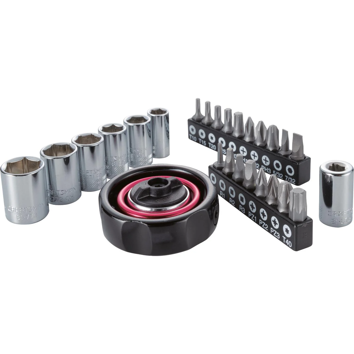 Craftsman 1/4 in. Drive Palm Socket and Ratchet Set, 26 pc