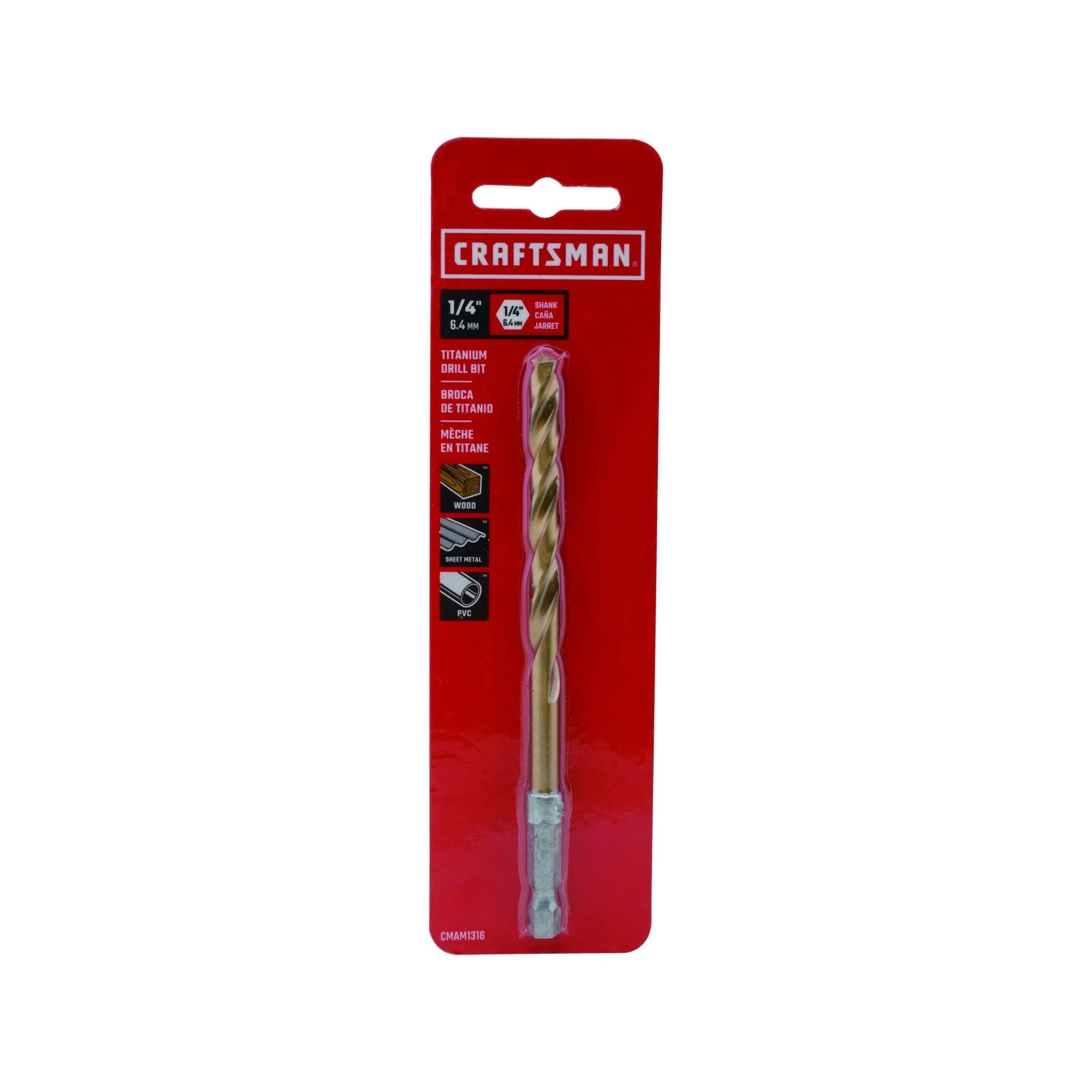 CRAFTSMAN 1/4-in x 4-3/4-in Titanium Twist Drill Bit - Image 3