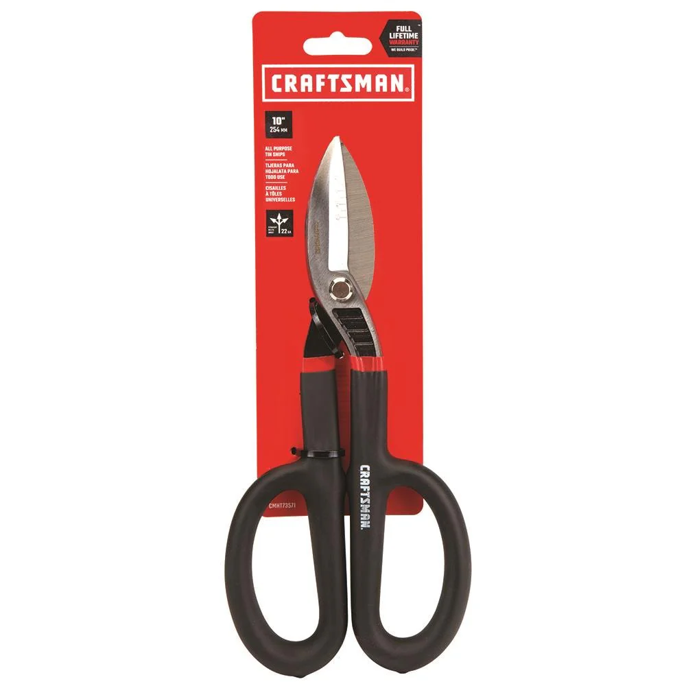 CRAFTSMAN 10-in All-Purpose Tin Snips, 2-in Blade (Straight Cut, 1055) - Image 4