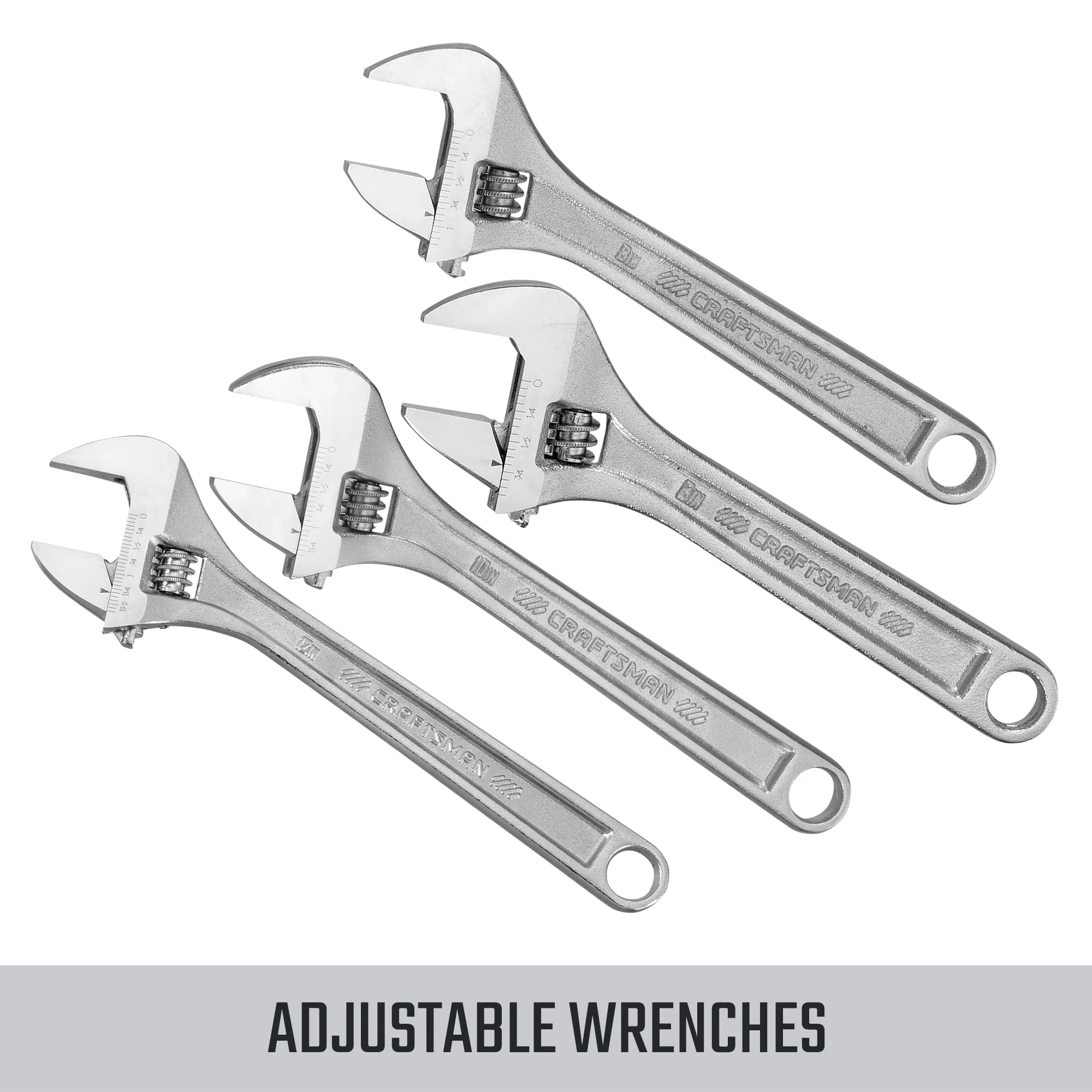 CRAFTSMAN 10-in Steel Reversible Jaw Adjustable Wrench, Individual - Image 2